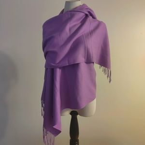 100% Pure Cashmere Half Body Wraps/ Scarves in Lilac and Pink (2)